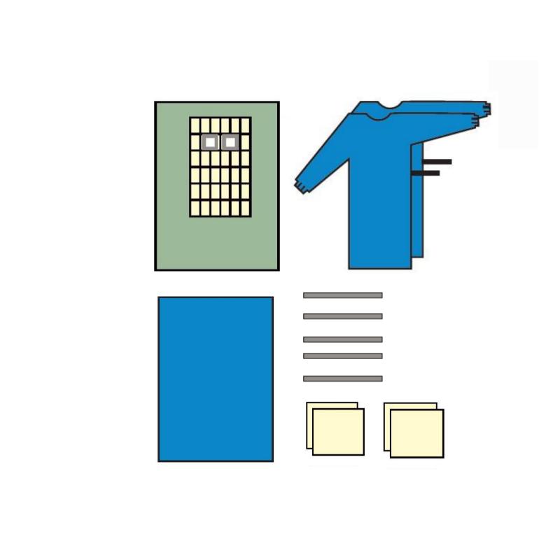 Комплект одягу та покриттів операційних для ангіографії № 11, стерильний, одноразового використання,ТМ «АХІЛЛ»